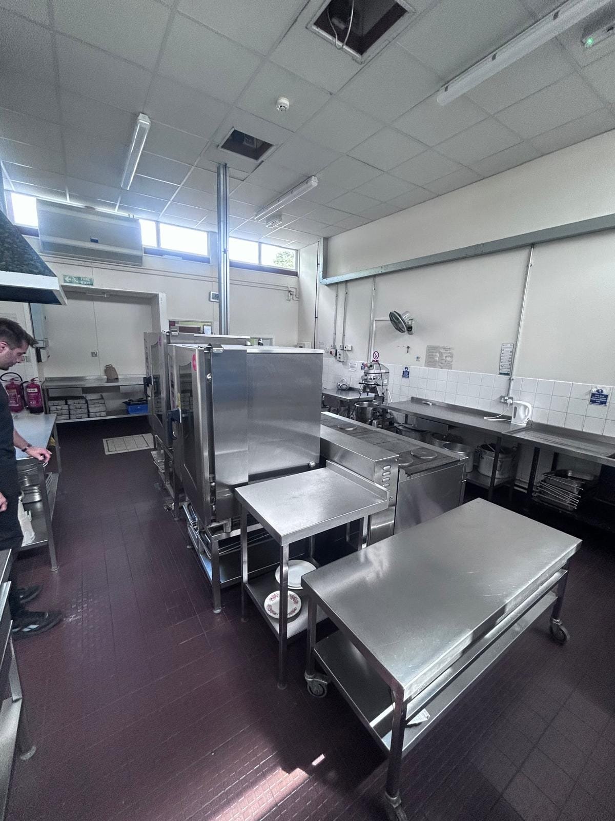 School kitchen strip-out and floor preparation