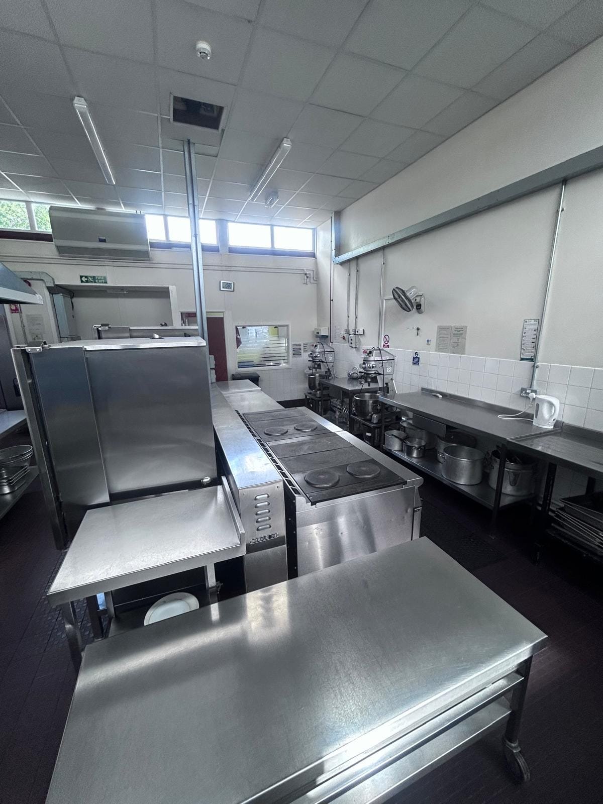 School kitchen strip-out and floor preparation