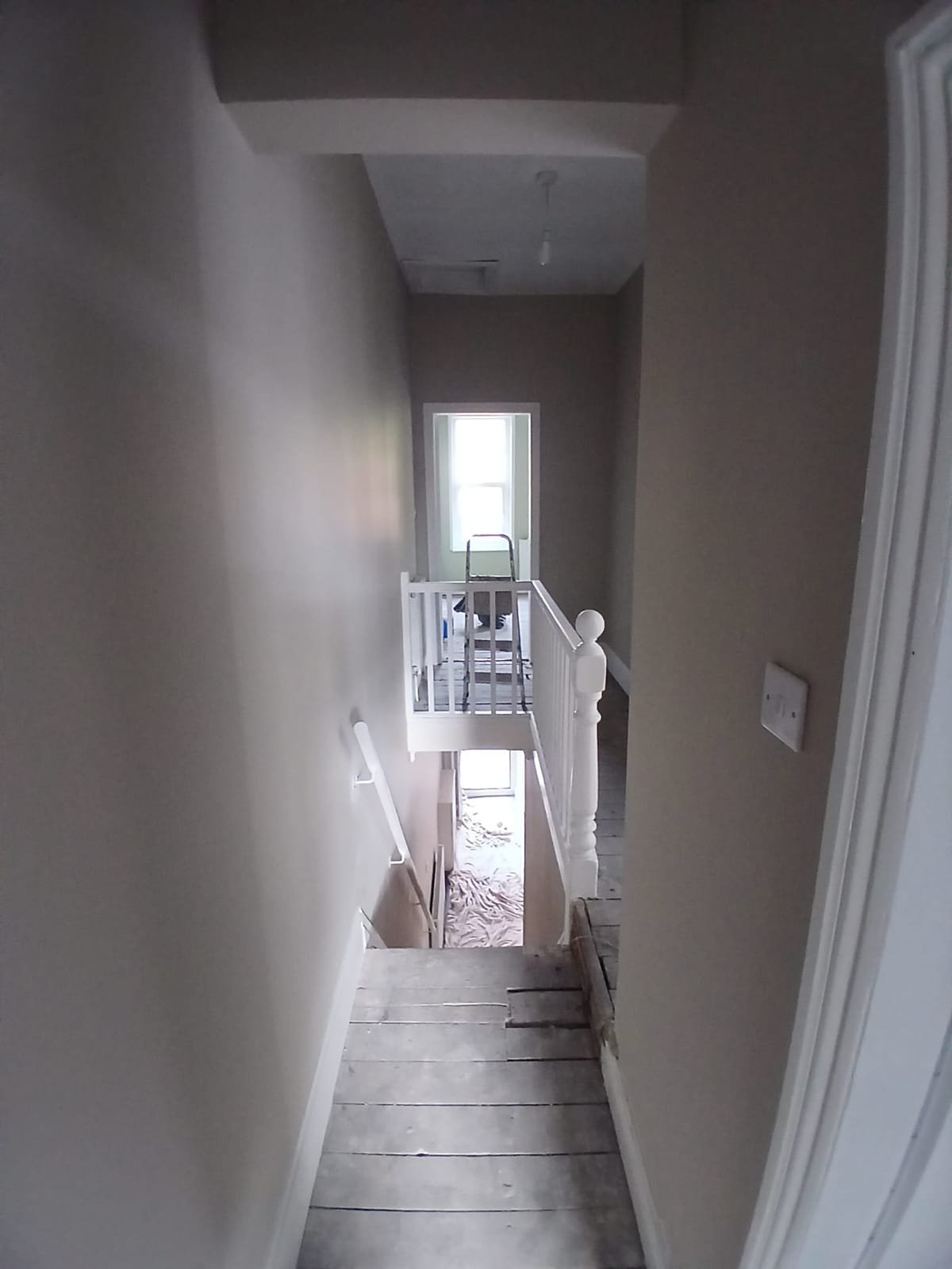 Fire damage restoration in progress
